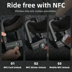 NFC Smart Bike U Lock | Heavy Duty Anti-Theft, Quick Unlock & Universal Fit for Road, Mountain & Folding Bikes