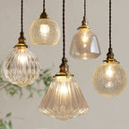 Crystal Glass Pendant Light Fixture - Modern Hanging Lamp for Kitchen Island & Dining Room