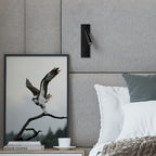 LED Wall Reading Lamp with Switch - Adjustable Light Fixture for Bedroom, Living Room, and Home Office Use