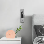 LED Wall Reading Lamp with Switch - Adjustable Light Fixture for Bedroom, Living Room, and Home Office Use