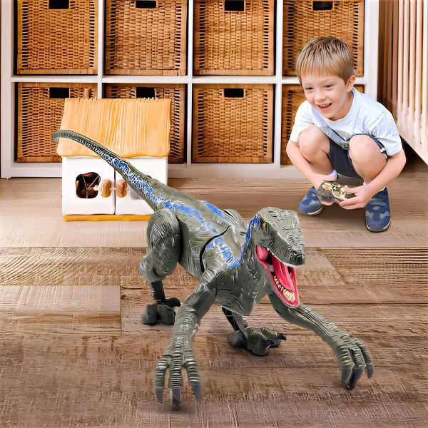 Remote Control Velociraptor Dinosaur | Lifelike Movement, Sounds & Interactive Fun for Kids Aged 3-12
