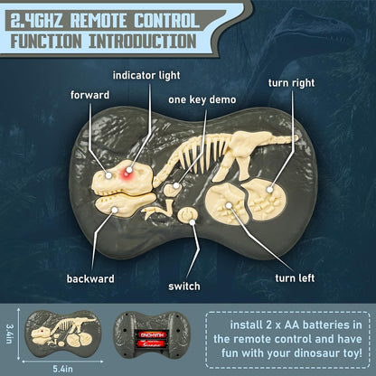 Remote Control Velociraptor Dinosaur | Lifelike Movement, Sounds & Interactive Fun for Kids Aged 3-12