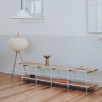 LED Rice Paper Floor Lamp - Adjustable Height, Soft Ambient Light for Living Room & Bedroom Decor