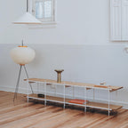 LED Rice Paper Floor Lamp - Adjustable Height, Soft Ambient Light for Living Room & Bedroom Decor