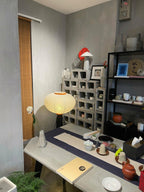 LED Rice Paper Floor Lamp - Adjustable Height, Soft Ambient Light for Living Room & Bedroom Decor