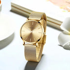 Women's 36mm Quartz Watch | Rose Gold, Water Resistant & Shock Resistant for Daily Wear