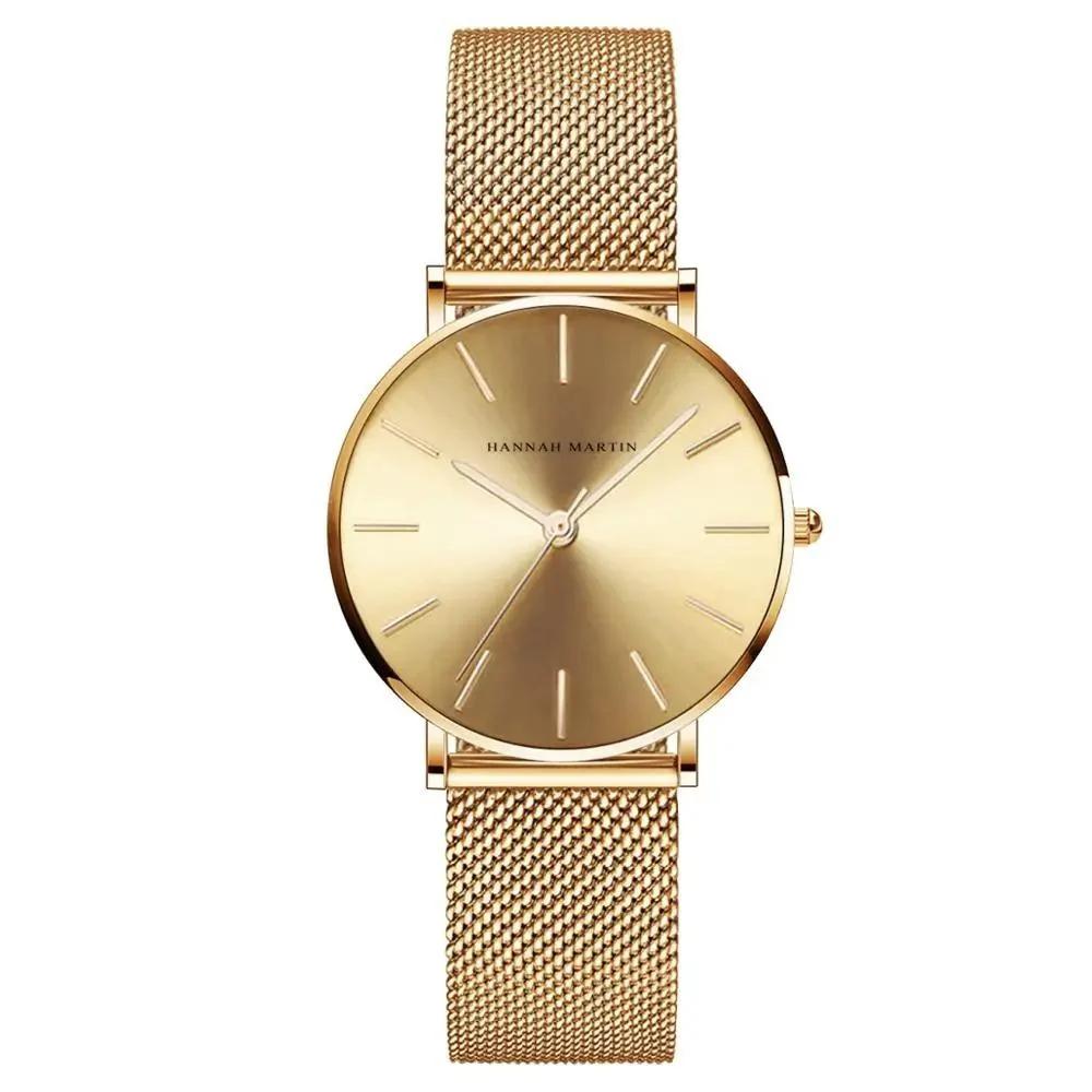 Women's 36mm Quartz Watch | Rose Gold, Water Resistant & Shock Resistant for Daily Wear