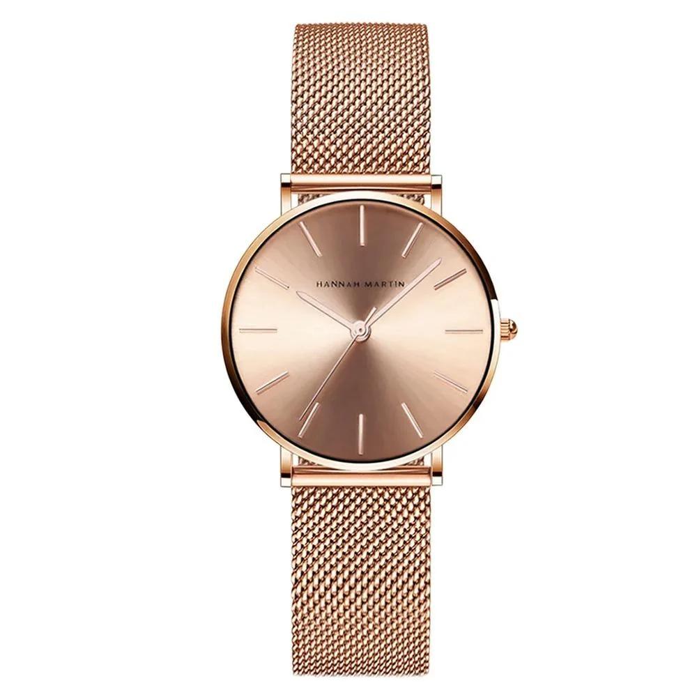 Women's 36mm Quartz Watch | Rose Gold, Water Resistant & Shock Resistant for Daily Wear