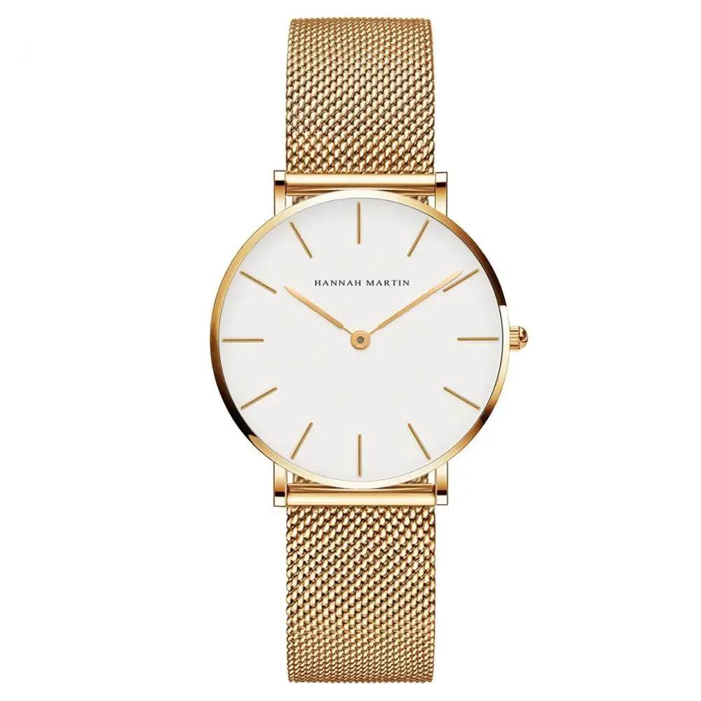 Women's 36mm Quartz Watch | Rose Gold, Water Resistant & Shock Resistant for Daily Wear