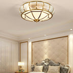 Round Textured Glass Ceiling Light Fixture for Modern Home Decor & Living Room Illumination