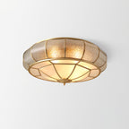Round Textured Glass Ceiling Light Fixture for Modern Home Decor & Living Room Illumination