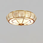 Round Textured Glass Ceiling Light Fixture for Modern Home Decor & Living Room Illumination