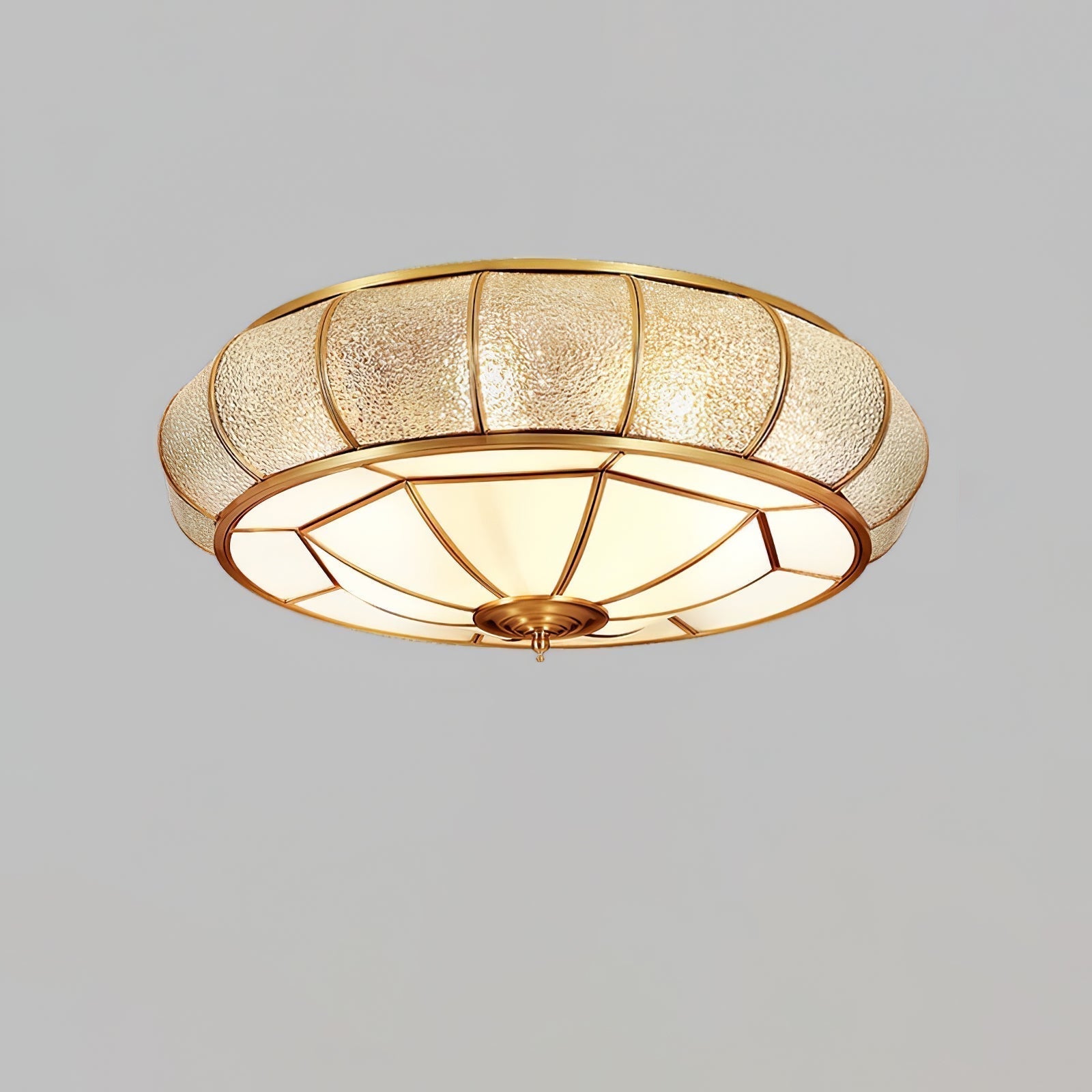 Round Textured Glass Ceiling Light Fixture for Modern Home Decor & Living Room Illumination