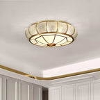 Round Textured Glass Ceiling Light Fixture for Modern Home Decor & Living Room Illumination