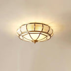 Round Textured Glass Ceiling Light Fixture for Modern Home Decor & Living Room Illumination