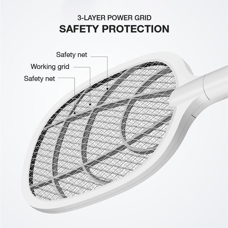 Insect Killer Tennis Racket – Portable Electric Mosquito Swatter, Night Mosquito Killing Lamp