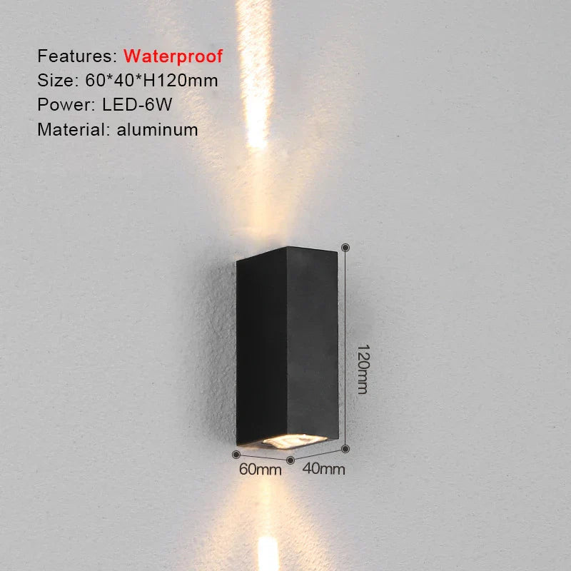 TRAZOS – Modern Round or Square LED Wall Light, Waterproof IP65 Standard, Outdoor Lighting, Ideal for Garden, Veranda or Bedroom