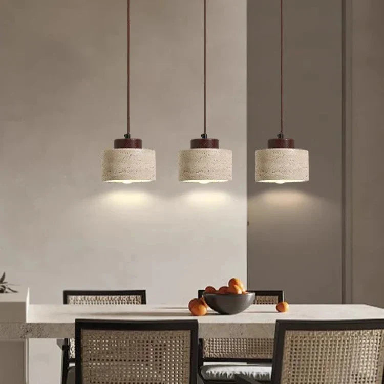 Nordic Travertine Clear Pendant Light Fixture for Modern Home Decor & Dining Areas