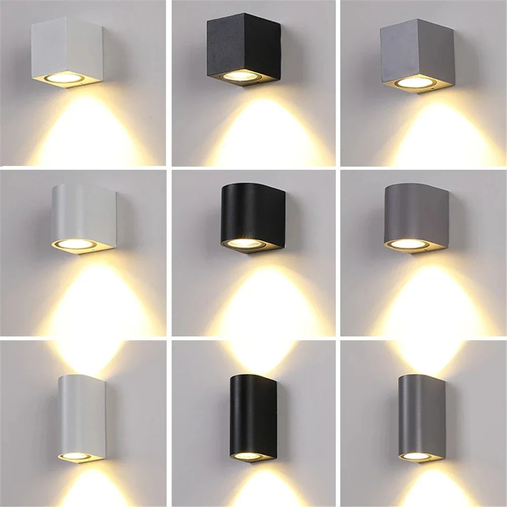 LED Aluminum Wall Light - Waterproof IP65 Outdoor Porch & Garden Lamp, Indoor Bedroom Bedside Lighting Fixture