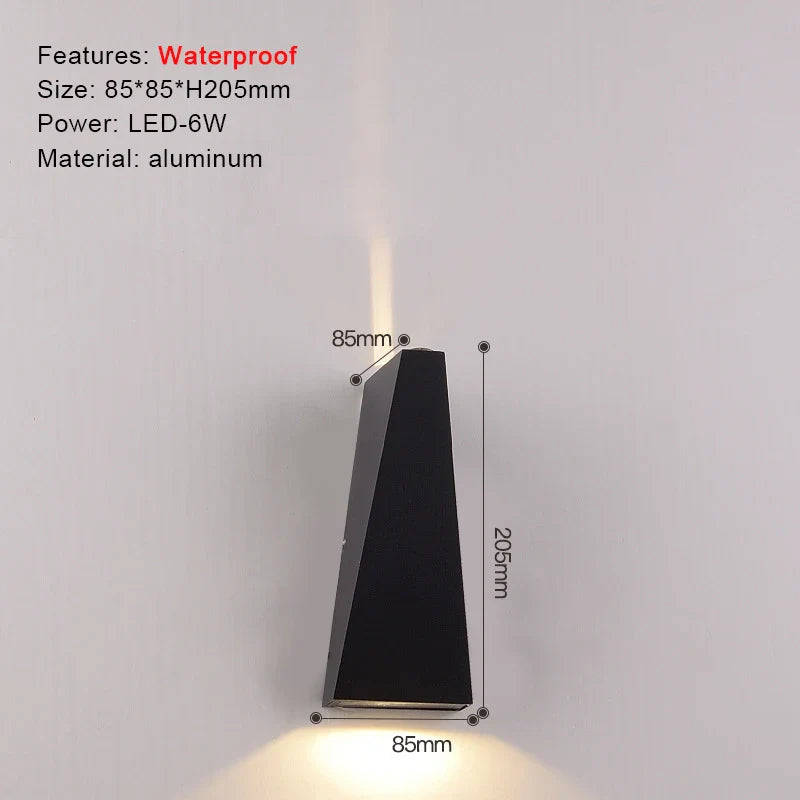 TRAZOS – Modern Round or Square LED Wall Light, Waterproof IP65 Standard, Outdoor Lighting, Ideal for Garden, Veranda or Bedroom