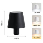 Wireless Dimmable Touch Table Lamp - USB Rechargeable Night Light with 3 Color Options for Home, Office, Bar, and Study Use