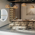 Rattan Pendant Light Fixture - Wicker Lampshade for Ceiling & Table Lighting - Ideal for Home Decor & Ambient Illumination