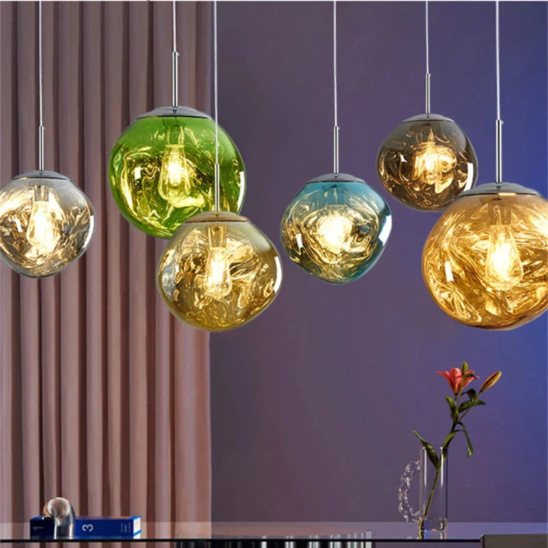 Colorful Postmodern Lava Pendant Lamp - 15" Creative Lighting Fixture for Bar, Desk, Living Room & Dining Room