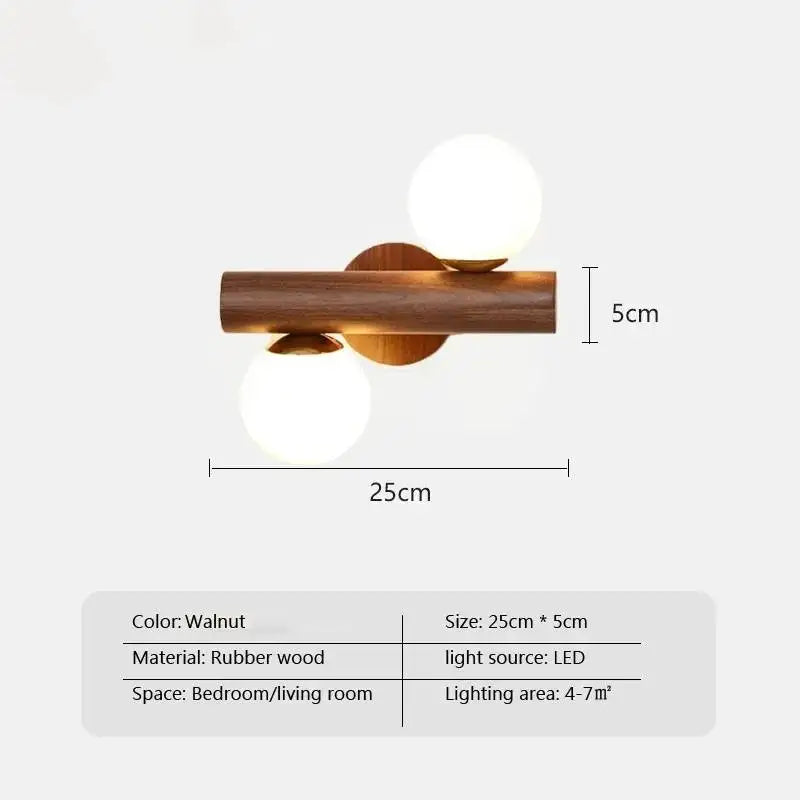 Nordic Wall Lamp - Golden Round Ball Fixture with Milky Glass - Indoor Bedroom & Bedside Lighting Decor