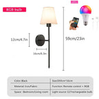 Retro Wall Lamp LED Charge RGB Bulb Removable Wireless Wall Light For Bedroom Corridor Hallway Indoor Luminaire Bedside Light
