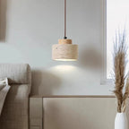 Nordic Travertine Clear Pendant Light Fixture for Modern Home Decor & Dining Areas
