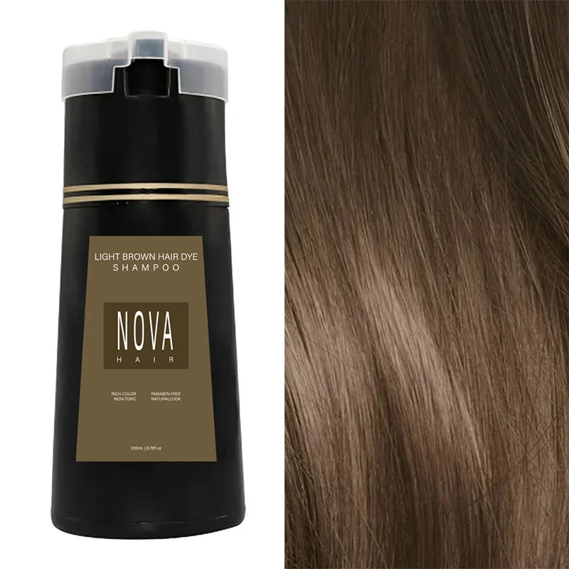 Hair Dye Shampoo | Ammonia-Free, Fast 10-Minute Grey Coverage for Vibrant, Natural-Looking Hair