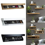 Wall-Mounted Hidden Shelf | Durable Wooden Design with Secret Compartment for Clutter-Free Living Room, Bedroom & Kitchen Storage