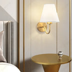 LED Retro Fabric Lampshade Wall Lamp with E27 Socket for Bedroom, Living Room, and Corridor Lighting Decoration