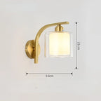 LED Gold Glass Ball Wall Lamp - Modern Indoor Lighting for Living Room, Bathroom, Bedroom, Bedside, Entrance & Porch