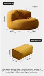 Paloma Bean Bag Cover - Durable Cotton Fabric, Removable & Washable, Ideal for Living Room & Kids' Playroom