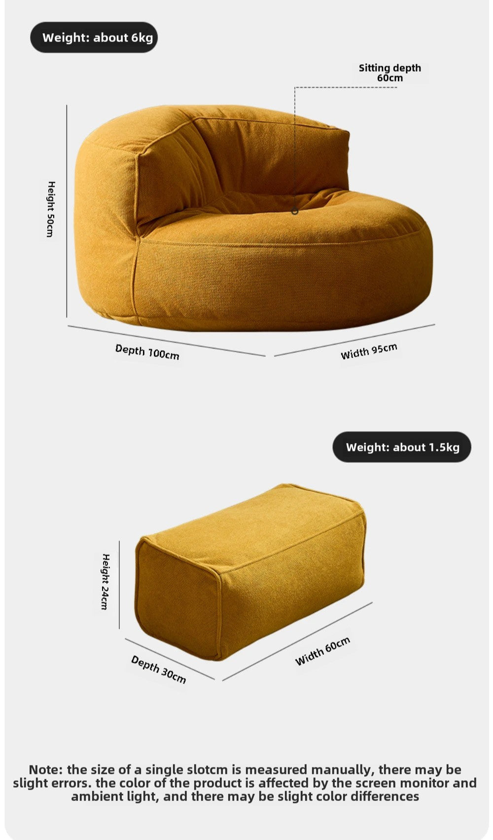 Paloma Bean Bag Cover - Durable Cotton Fabric, Removable & Washable, Ideal for Living Room & Kids' Playroom