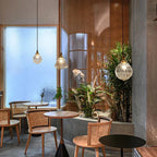 Crystal Glass Pendant Light Fixture - Modern Hanging Lamp for Kitchen Island & Dining Room