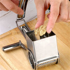 Rotary Cheese Grater | Stainless Steel, Interchangeable Drums & Ideal for Grating Cheese, Vegetables, Nuts and More