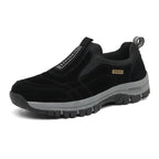 Breathable Suede Winter Hiking Shoes | Durable, Rubber Outsole & Comfortable for Men on Winter Trails