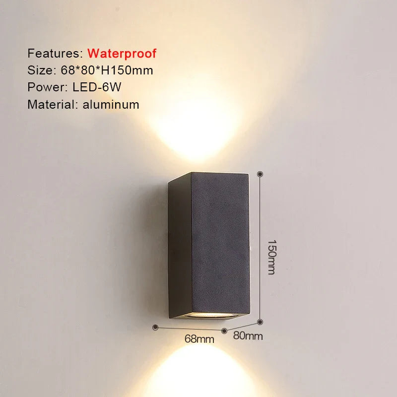 TRAZOS – Modern Round or Square LED Wall Light, Waterproof IP65 Standard, Outdoor Lighting, Ideal for Garden, Veranda or Bedroom