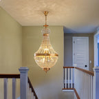 Crystal Pendant Light for High-Rise Villa & Duplex Living Rooms - American Restaurant Fixture