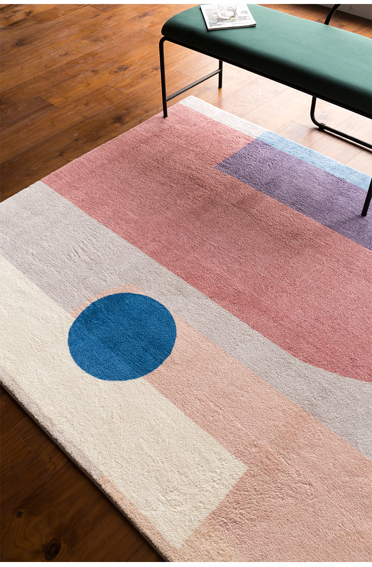 Wool Area Rug Collection - Handcrafted Geometric Patterns for Living Room & Bedroom Decor