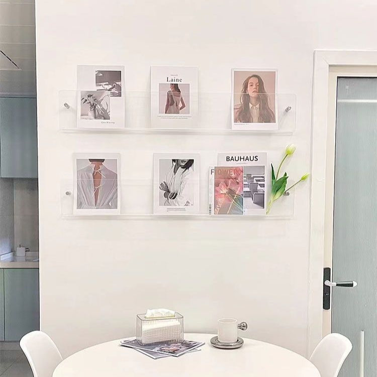 Wall-Mounted Floating Shelves for Home Storage & Display - Modern Wood Design for Living Room & Bedroom