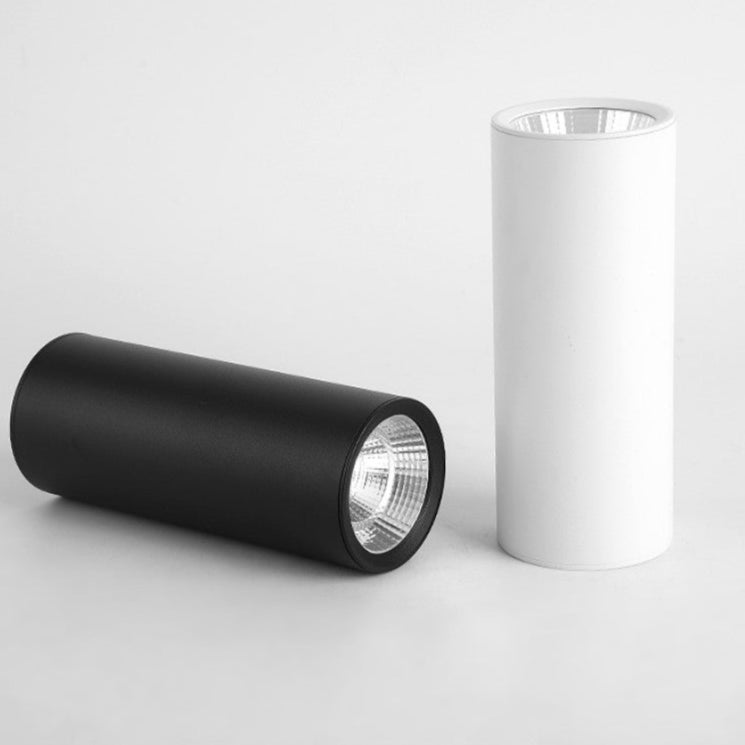 LED Surface Mounted Downlight - Black Finish, 12W, Adjustable Brightness for Kitchen, Living Room & Office Lighting