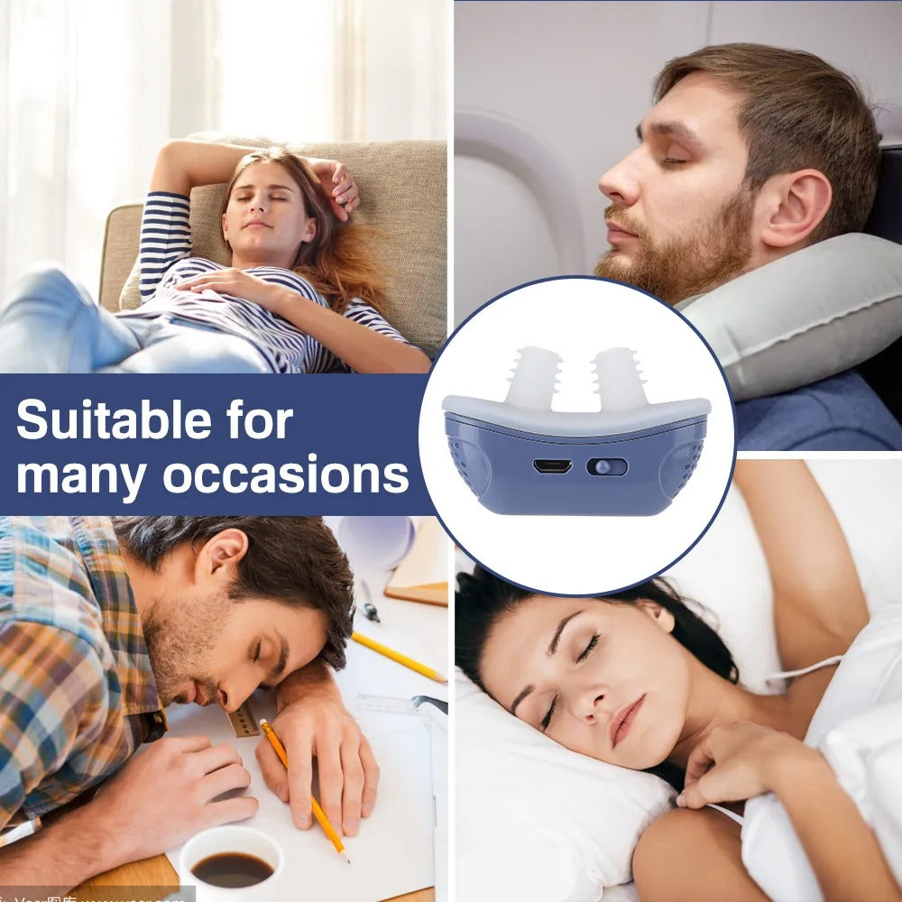 Electric Anti-Snoring Nasal Dilator | Ergonomic, USB Rechargeable & Ideal for Sleep Apnea Relief and Restful Nights
