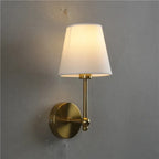 Retro American Wall Lamp for Bedroom, Nightstand & Bathroom Mirror - Luxury Fabric Shade Wall Sconce Lighting Fixture