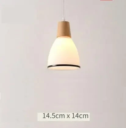 Nordic Wood Chandelier for Dining Room - Modern Minimalist 3-Head Fixture for Small Spaces & Restaurants