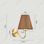 LED Retro Fabric Lampshade Wall Lamp with E27 Socket for Bedroom, Living Room, and Corridor Lighting Decoration