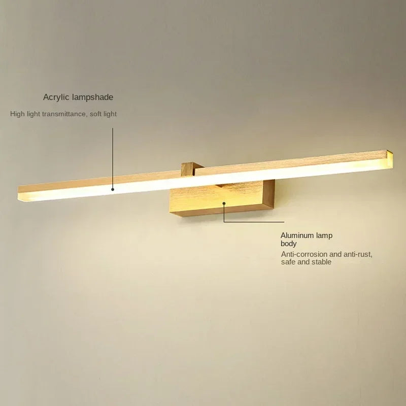 LED Bathroom Mirror Light Fixture - Minimalist Waterproof Cabinet Lighting for Interior Decoration & Vanity Use