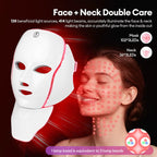 LED Face & Neck Rejuvenation Mask | 7-Color Phototherapy for Wrinkles, Acne & Youthful Skin